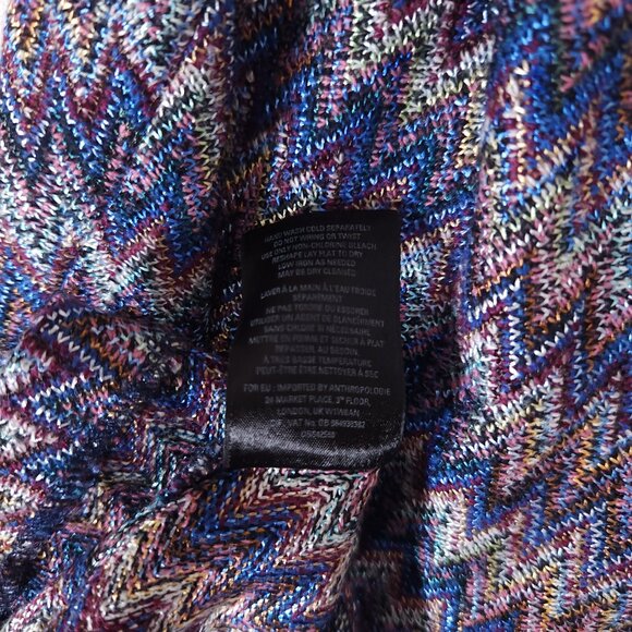 Maeve Westwater Purple Chevron Knit Dress Womens Medium Slip Sleeveless Zig-Zag - Picture 13 of 14